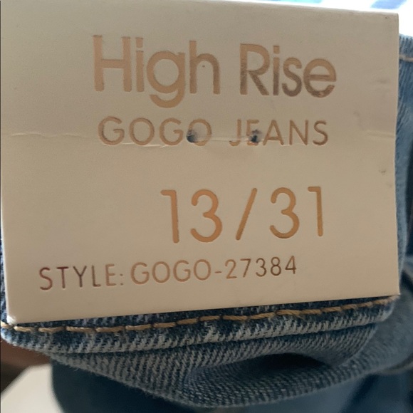 Blue Denim Jeans with Rhinestone Detail - Picture 4 of 4